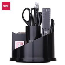 Deli E38251A Rotary Desk Organizer with Stationery