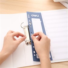 Deli Extend Plus E38799A 1.5-Inch A4 2D-Ring View Binder File
