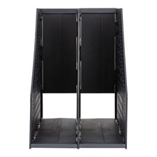 Deli E78999 Foldable Plastic Magazine Holder 2 Compartments