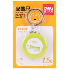 Deli E8213 Plastic Measuring Tape 1.5 m with Keychain