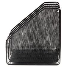 Deli E9197 Mesh Metal Magazine Holder 3 Compartments