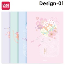 Deli EFA540 School Multi Design Soft Cover A5 Notebook – 40 Pages