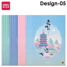 Deli EFA540 School Multi Design Soft Cover A5 Notebook – 40 Pages