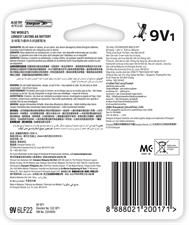 Energizer 522BP1 Max Alkaline 9 Volt Battery x 1 Blister Pack