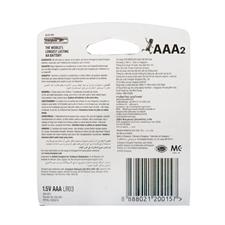 Energizer E92BP2 Max Alkaline AAA Battery x 2 Blister Pack (Pencil Cell)