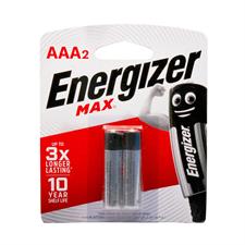 Energizer E92BP2 Max Alkaline AAA Battery x 2 Blister Pack (Pencil Cell)