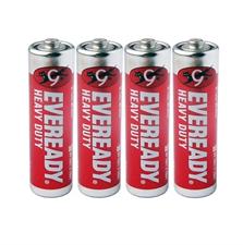 Eveready 1015 Red AA Battery x 4 Blister Pack (Pencil Cell)
