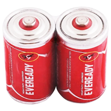 Eveready 1050 Red D Battery x 2 SW Pack