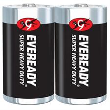 Eveready 1250 Black D Battery x 2 Blister Pack