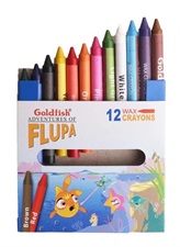 Goldfish C12-S Flupa Wax Crayons 12 Colours