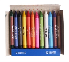 Goldfish C12-S Flupa Wax Crayons 12 Colours