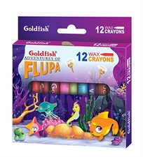 Goldfish C12-S Flupa Wax Crayons 12 Colours