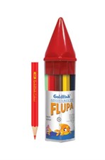 Goldfish H12HEX-J Flupa Colour Pencil Half Size 12 Colours Hexagonal Jar