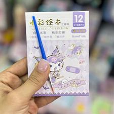 GHOUSHI WCB-32 Kuromi Kids Water Colour Painting Book With Paint & Brush
