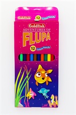 Goldfish GF-12 Flupa Colour Pencil Full Size 12 Colours