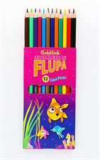 Goldfish GF-12 Flupa Colour Pencil Full Size 12 Colours