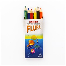 Goldfish H-6 Flupa Colour Pencil Half Size 06 Colours