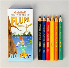 Goldfish H-6 Flupa Colour Pencil Half Size 06 Colours