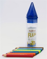 Goldfish H12HEX-J Flupa Colour Pencil Half Size 12 Colours Hexagonal Jar