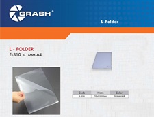 Grash E-310 A4 Transparent L-Folder Pack of 12