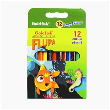 Goldfish H-12 Flupa Colour Pencil Half Size 12 Colours