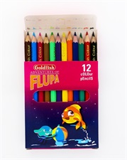 Goldfish H-12 Flupa Colour Pencil Half Size 12 Colours