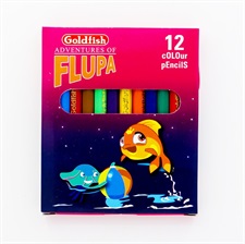 Goldfish H-12 Flupa Colour Pencil Half Size 12 Colours