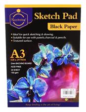 Keep Smiling 20 Pages A4 & A3 200gsm Black Paper Sketch Pad