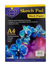 Keep Smiling 20 Pages A4 & A3 200gsm Black Paper Sketch Pad