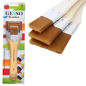 Keep Smiling A6085X Angular Gesso Brush 3 Pcs Set