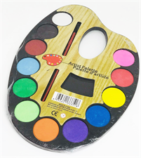 Keep Smiling Artist Palette Water Colour Paints 12 Colours