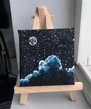 Keep Smiling Black Artist Canvas Board With Easel