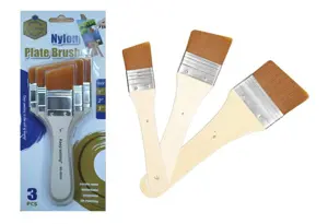 Keep Smiling BS-003X Nylon Plate Brush Angular Brush 3 Pcs Set