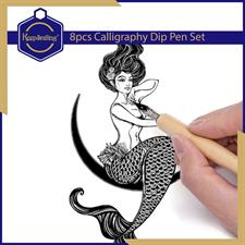 Keep Smiling E0354 Calligraphy Dip Pen 8 Pcs Set