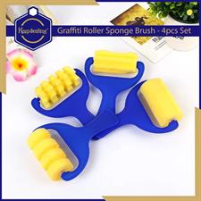 Keep Smiling HM914-40-4 Paint Foam Roller Art Tool Set 4 Pcs