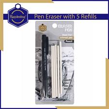 Keep Smiling Pen Eraser with 5 Refills