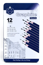 Keep Smiling TB-8008 Graphite Pencil Aluminium Tin Pack 12 Pcs Set