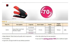 KW-triO 05012 Lever-Tech Effortless 60 Pages Heavy Duty Stapler