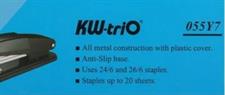 KW-triO 055Y7 Flat Clinch Stapler 24/6 Plastic 20 Pages
