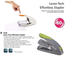 KW-triO 05618 Lever-Tech Effortless 40 Pages Heavy Duty Stapler