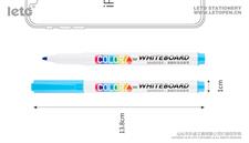 Leto WB-8813-12 Erasable White Board 12 Colour Marker Round Tip