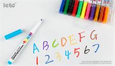 Leto WB-8813-12 Erasable White Board 12 Colour Marker Round Tip