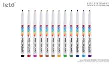 Leto WB-8813-12 Erasable White Board 12 Colour Marker Round Tip