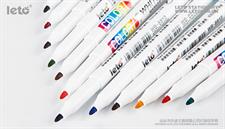 Leto WB-8813-12 Erasable White Board 12 Colour Marker Round Tip