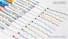 Leto WB-8813-12 Erasable White Board 12 Colour Marker Round Tip
