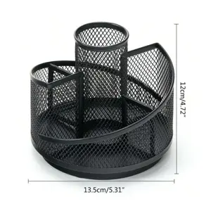 Maxim MX-2012 Mesh Steel 360° Rotatable Multi-Function Pen Holder