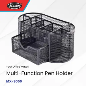 Maxim MX-9059 Mesh Steel Multi-Function Desk Organizer