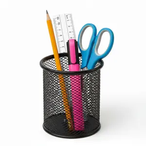 Maxim MX-M1 Mesh Steel Round Pen Holder