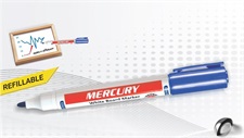 Mercury White Board Erasable Marker Round Tip