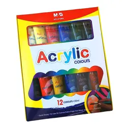 M&G APL976M0 Acrylic Paint Set 12 Colours 30ml Tubes